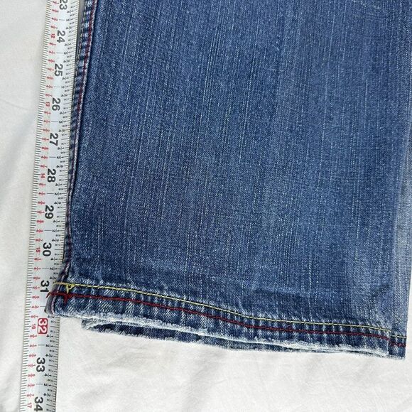 RARE VTG Coogi Jeans Australia Denim Embroidered Stitch Baggy Rap Hip Hop 44x34 - Picture 5 of 13